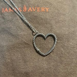 EUC James Avery 24” Changeable Heart Charm Necklace Holder.